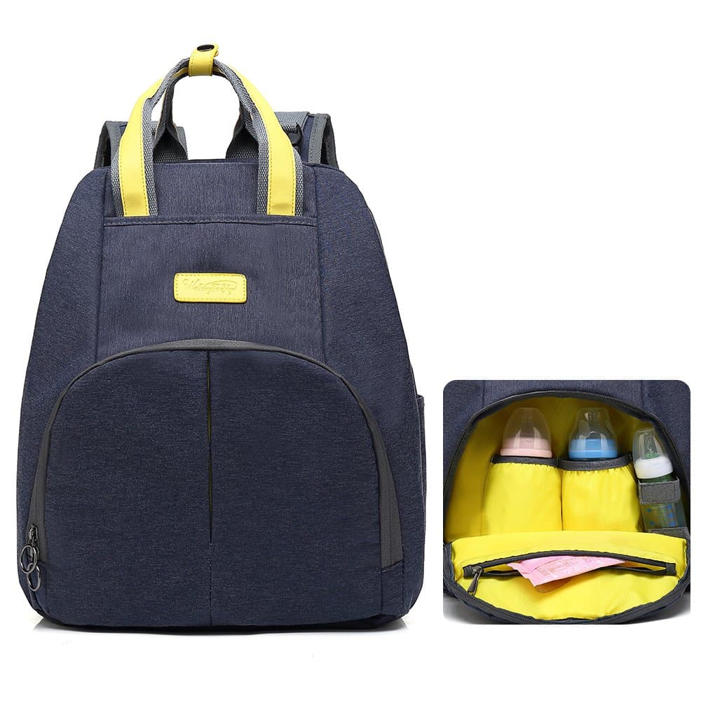 Diaper Bag Backpack,WalkingToSky Multi-Function Baby Diaper Backpack Large Organized Nappy Bag Water Resistant Backpack Travel Bags for Mummy and Daddy with Changing Pad and Bottle Holder Bag(Blue)