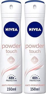 Antiperspirant Spray for Women, 48h Protection, Powder Touch, 2x150ml
