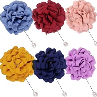 Men's Handmade Flowers Brooch Lapel Pin Flower Set Handmade For Suits Gift