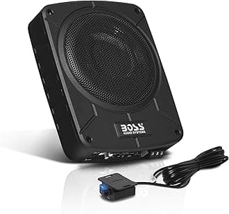BOSS Audio BAB8 8 Inch Subwoofer - 800W Max Power, Space Saver, Remote Control, Black, Car Audio