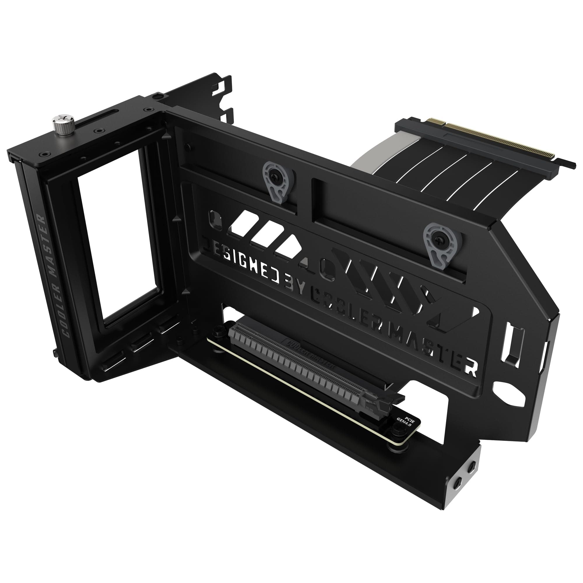 Cooler Master Vertical GPU Holder Kit V3, for E-ATX/ATX/mATX PC Case & PCI-E 4.0 Devices, Adjustable Modular Video Card Support, Thick SGCC Steel Bracket, 165 mm Riser Cable Included - Black
