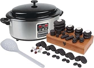 PHYSIQUE Hot Stone Massage Kit with a 6 Quart Digital Stone Heater (Box of 60...
