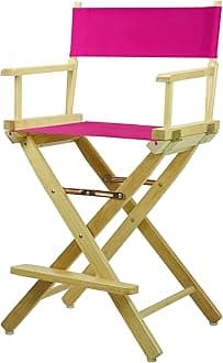 Casual Home Director Chair, Beech, Magenta, 24"-Counter Height