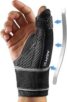 AGPTEK Thumb Support Brace, Thumb Spica Splint for Right & Left Hand, Breathable Thumb & Wrist Support with Metal Splint, Thumb Stabilizer for Arthritis, Tendonitis, Sprains, M