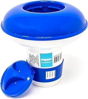 Swimline HYDROTOOLS 8715 Mini Chemical Dispenser For Spas and Personal Pools| Compatible With Bromine & Chlorine Supports 1’’ Tablets | Adjustable Control Ring For Customizable Flow Rate