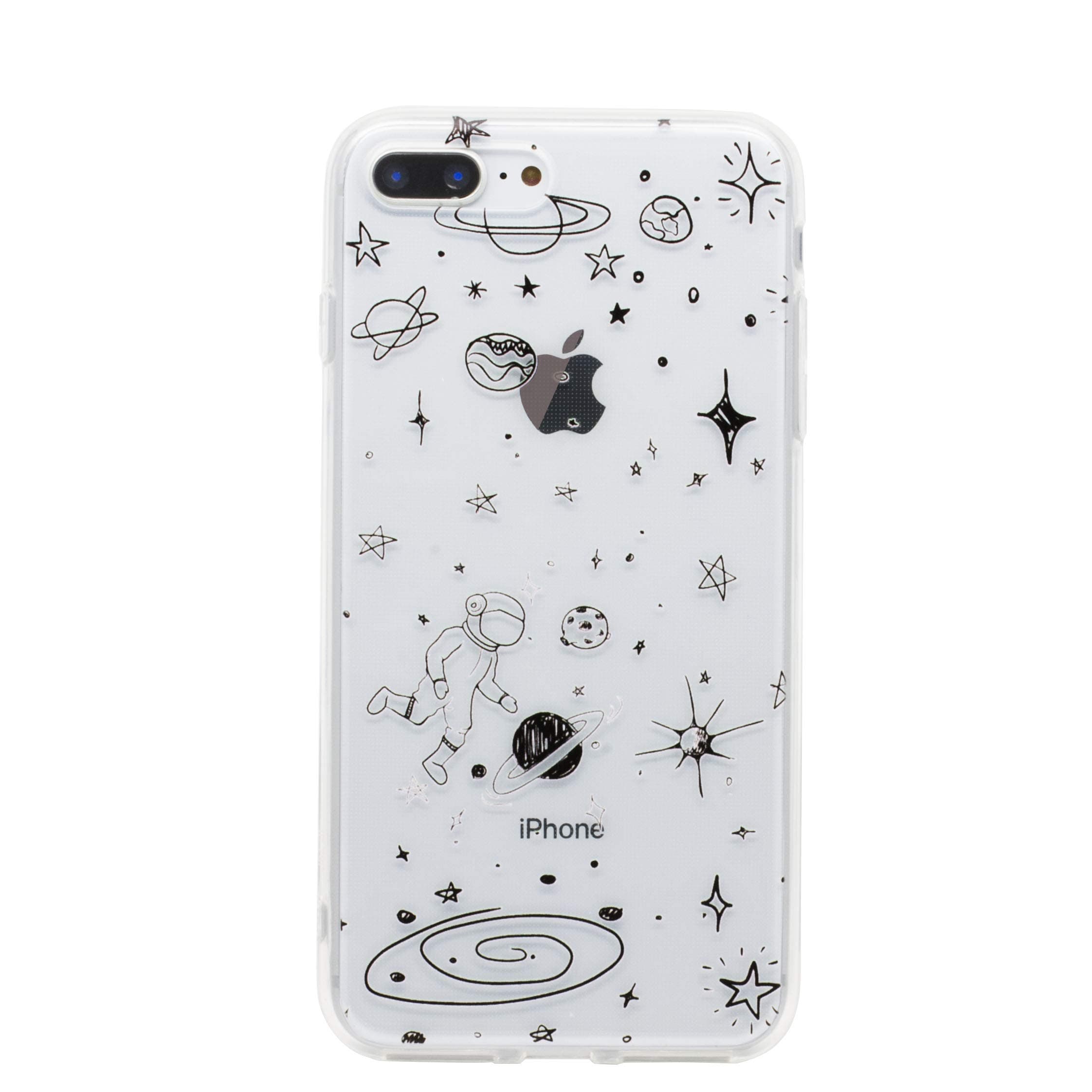 TNCY iPhone 7 Plus Clear Case,iPhone 8 Plus Clear Case,Space Cartoon Design Clear Bumper TPU Soft Case Rubber Skin Cover for iPhone 7 Plus/iPhone 8 Plus - 5.5 inch