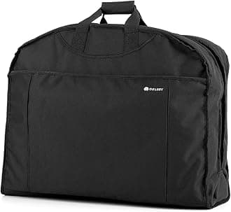 DELSEY PARISLuggage Helium Lightweight Mid-Length Garment Cover 45-Inch, Black, 45", Garment Bags Lightweight Hanging Travel Bag