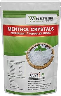Premium Thymol & Menthol Crystals | 100% Pure & Natural | Ajwain Flower (Thymus Vulgaris) & Mint (Pudina Ka Phool) | Vamu Puvvu | Joni Guti Yamani Ajamo | A++ Grade (Menthol Crystals - 50g)