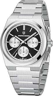 CEYADG Pagani Design Chronograph Watches for Men Analog Wrist Watch, Stainless Steel Quartz Men’s Watch; Sapphire Glass; 40mm