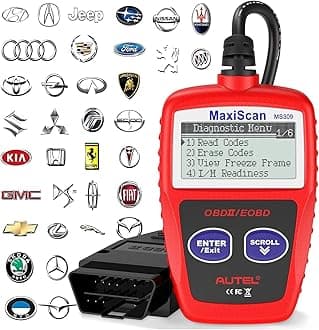 MS309 Universal OBD2 Scanner Engine Fault Reader, Read Clear Codes, View Freeze Frame Data, I/M Readiness Smog Check CAN Diagnostic Scan Tool