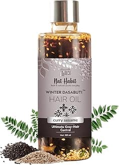 Back To Natural Secrets Everyday Curry Sesame Winter Hair Oil For Oily, Normal, Curly, Colored Hair With 16 Herbs, Coconut & Amla, (100ml)