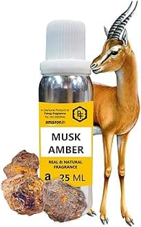 Musk Amber Real & Long Lasting Liquid Attar For Unisex, 25ml