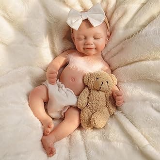 BABESIDE Full Body Silicone Reborn Baby Dolls - 12 Inch (Weight 3 lb) Weighted Full Silicone Realistic-Newborn Baby Doll Real Life Baby Dolls with Complete Accessories & Gift Box
