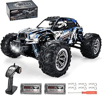 TENSSENX 1:14 Scale All Terrain RC Cars, 40KM/H High Speed Remote Control Car , 4WD Off Road Hobby RC Trucks with Headlight and Two Rechargeable Batteries for Kids and Adults…
