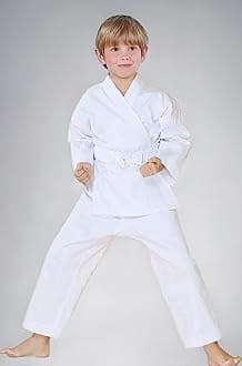Karate Uniform for Kids, Teens, and Adults - White Karate Gi with White Belt