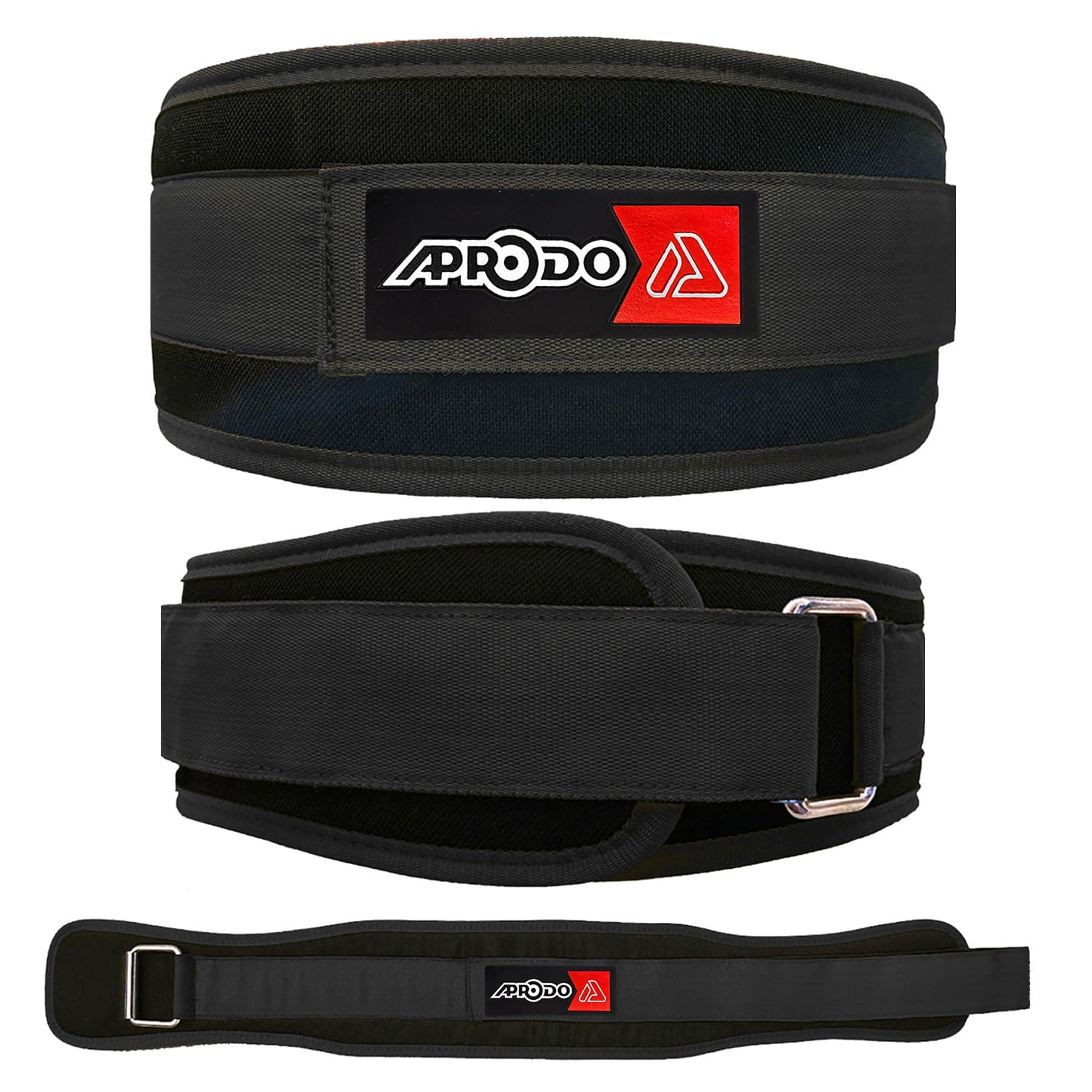 APRODO Multipurpose Weight Lifting Belt for Back Support Comfortable & Durable for Weightlifting, Gym, Workout - 100% Nylon, (4 Inch Wide) for Men and Women