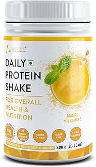 Daily Protein Shake 118 kcal Calories,25 Vitamin,Minerals & 7 Herbs,Provide Energy,Support Immunity & bone Health-For Men & Women Mango Flavor -800Gm-80 Servings
