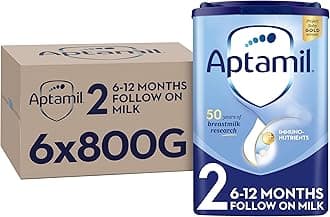 Aptamil2 Follow On Baby Milk Powder, 6-12 Months, 800g (Pack of 6) - Packaging May Vary