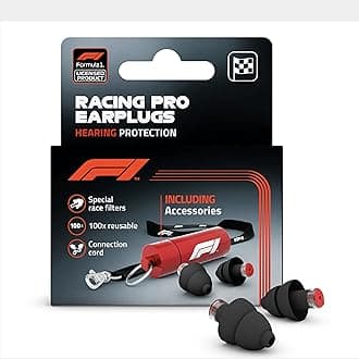F1® Earplugs – Reusable Hearing Protection for Race & Noisy Events – 22dB Reduction – CE & UKCA Certified – Ultra Soft Comfort Filters