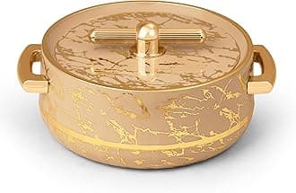 SELVEL Elegance Casserole | Advanced PU Insulation | Elegant Design Hot Pot | Hot Case Keeps Food Hot & Fresh for Hours | Serve Chapati, roti, Biryani and More (Royal Turkish Ivory, 1700)