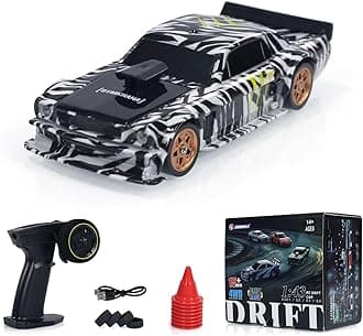 TOUCAN RC HOBBY 1:43 Remote Control Mini Drift Car Race Car Toy Radio Lights Traffic Safety Cone Camouflage Without a Gyro