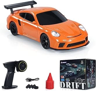 TOUCAN RC HOBBY1/43 Mini RC Drift Car Raceing Toy Radio Lights Traffic Safety Cone Without a Gyro Orange