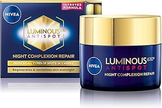 Luminous 630 Anti Dark-Spot Night Cream (50ml), Dark-Spot Correcting Night Face Cream, Revitalises Skin Complexion with Hyaluronic Acid