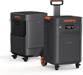 Jackery Solar Generator 5000 Plus with Protective Cover, 5040Wh LiFePO4 Battery Power Station, 120V/240V 7200W AC Output, Expandable to 60kWh, Essential Home Backup for Emergency, Power Outages