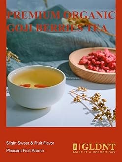 GLDNT Organic Goji Berries, Large Size Sun-Dried Gogi Berry for Baking & Tea & Snacks, Slight Sweet & Fruit Flavor, Caffeine Free, 32oz