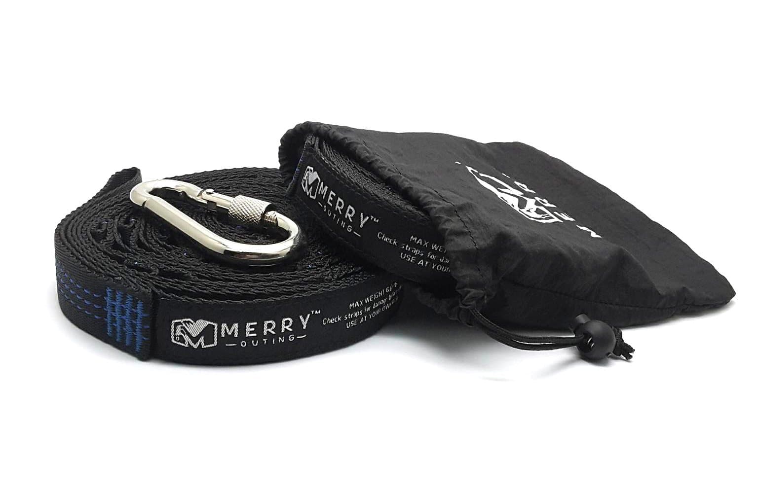 Merry Outing Hammock Hanging Straps for Tree Extra Long, Fast and Easy, No Stretch, Heavy Duty, Super Strength, Adjustable Loops - Free Carabiners Included