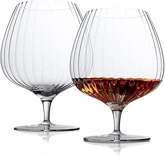 LEMONSODA Whiskey Bourbon Brandy Crystal Glasses Snifter Set of 4-100% Lead-Free Crystal for Spirits, Whiskey, Scotch, and Cognac – Perfect for Home Bars & Gift Sets – 20oz (570ml) (Set of 2)