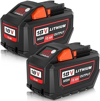 Upgraded to 15000mAh Replacement for Milwaukee 18V Battery Compatible with Milwaukee 18V Battery 15.0 High Output Battery 48-11-1812 48-11-1815 48-11-1860 48-11-1890 48-11-2230 48-11-2830 (Orange)