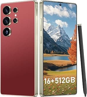 I25 Ultra: Powerhouse 16GB/512GB, 2-Day 7000mAh Battery, Huge 6.99" Android 14 Phone w/Built-in Stylus - Your All-in-One Device The Superior Choice (Wine Red)