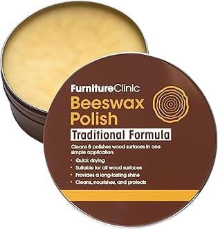 Furniture Clinic Premium Beeswax Polish (6.8oz/200ml) | Condition, Restore, P...