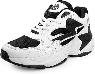 Bacca Bucci® Running Shoes Men Lightweight Fashion Sneakers Walking Footwear Tennis Athletic Shoes Slip-On for Outdoor Sport Gym Jogging Big Size UK-11 to 13/Black