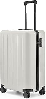 NINETYGOHardside Scratch resistant Luggage, Spinner Suitcases Airline Approved with Wheels for Travel, Lightweight Luggage with TSA Lock, Solid White, Carry-On-20", Luggage