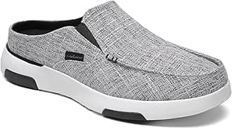 OrthoComfootMen's Orthopedic Slip-On Loafers Walking Shoes with Arch Support: Casual Plantar Fasciitis Slippers for Flat Feet, Comfortable Orthotic Shoes for Foot and Heel Pain Relief