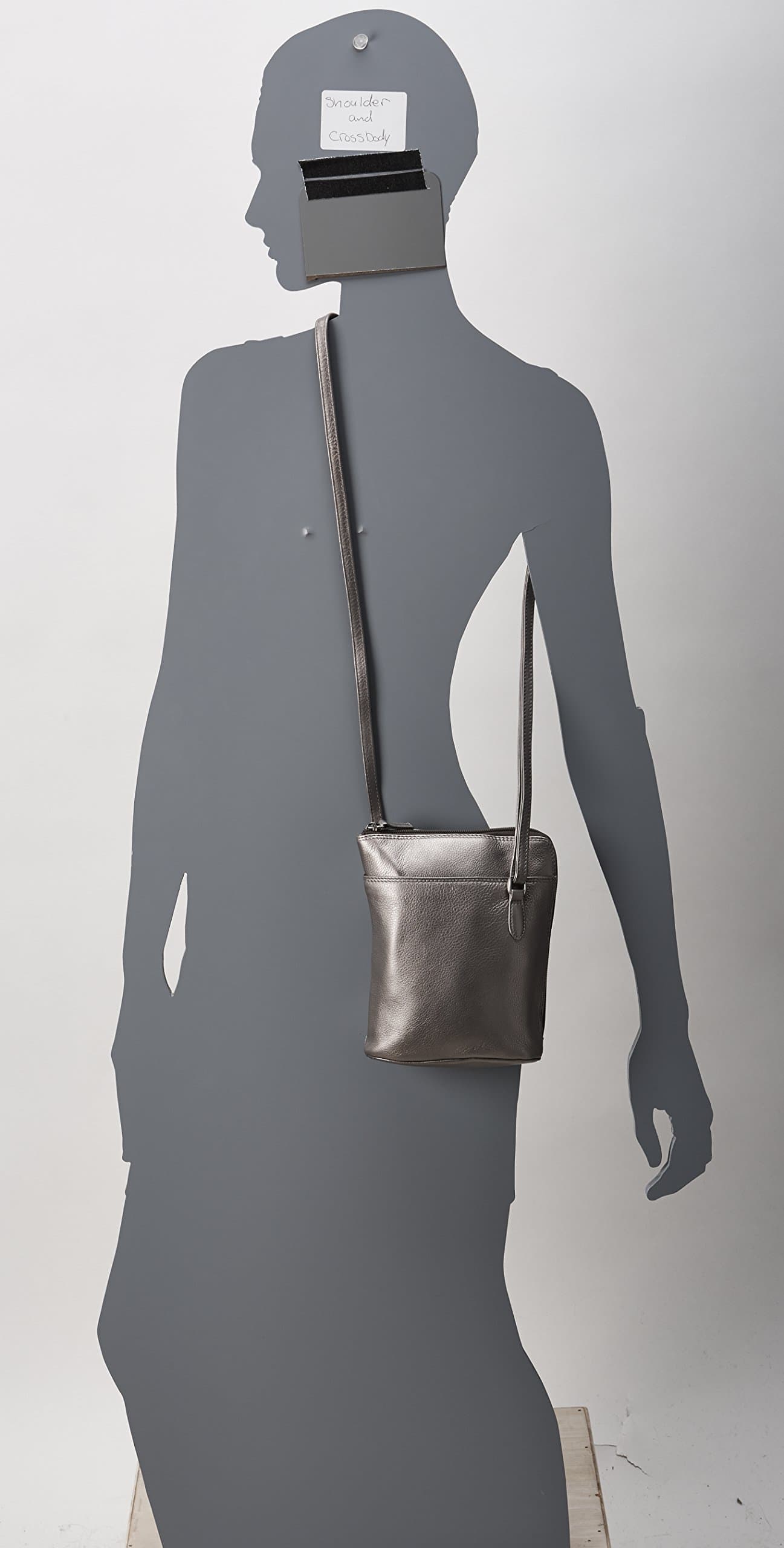 Derek Alexander Two Sided Zip, Silver, One Size