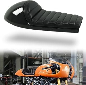 0391 Motorcycle Hump Cafe Racer Seat All Black（gloss black finish, subframe modification is required）