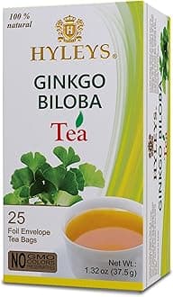 Ginkgo Biloba Green Tea - 25 Tea Bags (6 Pack - 150 Tea Bags Total)