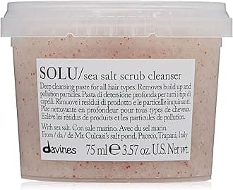 Davines SOLU Sea Salt Scrub Cleanser, Gently Removes Residues and Polluting Particles from Scalp for Normal to Heavily-Styled Hair - Light, Soft Hair Remains Clean Longer, Travel Size, 2.54 Fl Oz