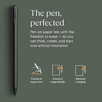 reMarkable Essentials Bundle – Gray | reMarkable 2 Paper Tablet | Includes Black and White 10.3” Writing Tablet, Marker Plus Pen with Eraser, Book Folio Cover in Gray Weave