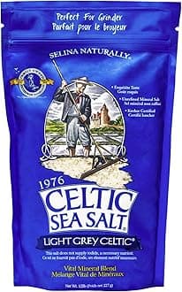 Light Grey Celtic Sea Salt - 454g Resealable Bag - Additive-Free, Delicious Sea Salt, Perfect for Cooking, Baking and More - Gluten-Free, Non-GMO Verified, Kosher and Paleo-Friendly
