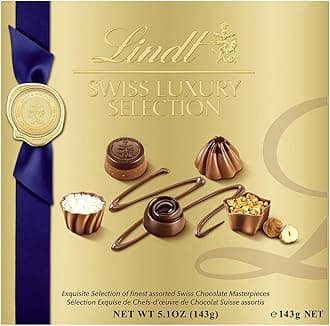 Lindt Swiss Luxury Selection Assorted Chocolates, Chocolate Gift Box, Great for gift giving, 5.1 oz Gift Box