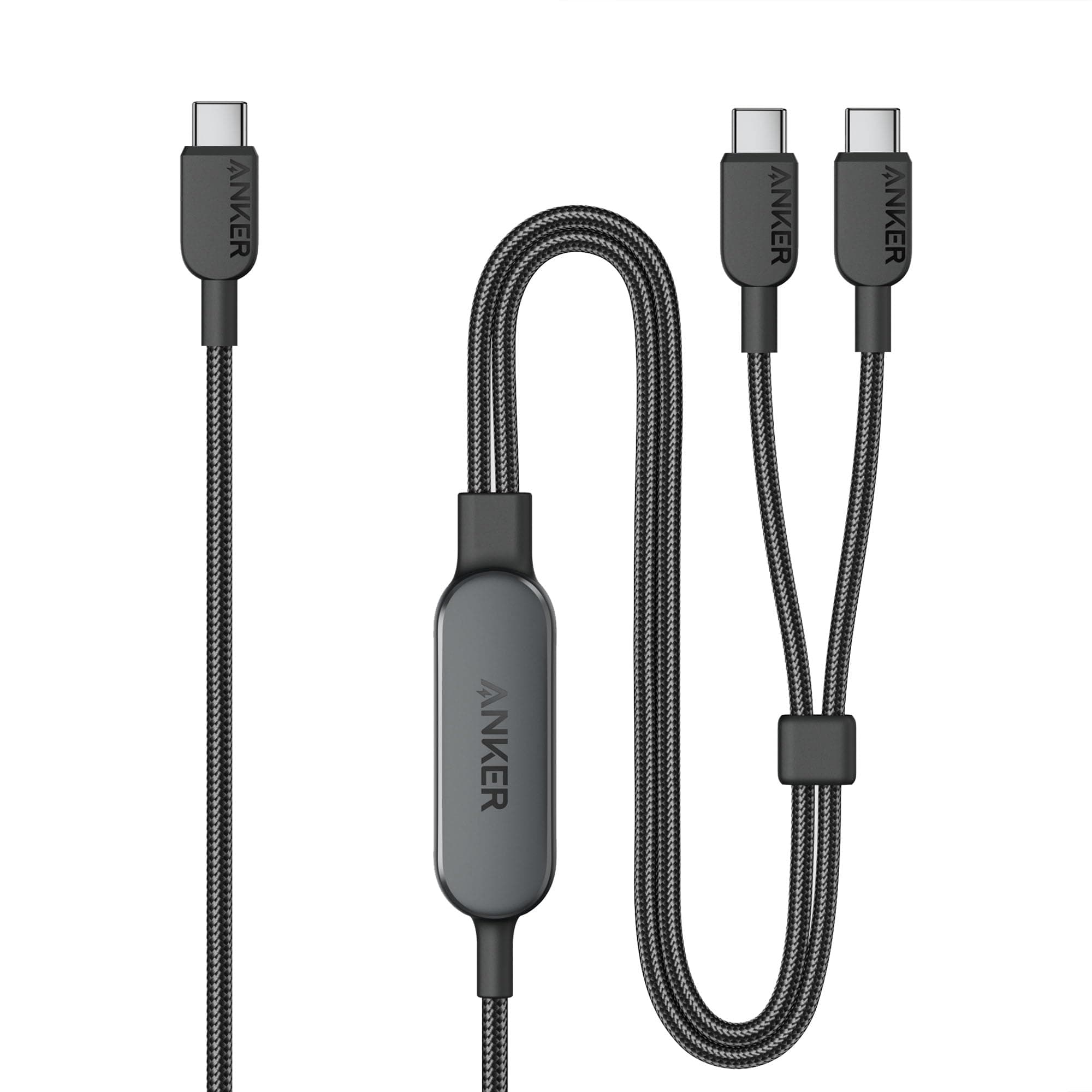 Anker Cable,4FT 2-in-1 USB C to USB C Cable 140W Max,Fast Charging for iPhone 17/17 Pro Max/16 Series,MacBook Air/Pro,and More(Braided,Black)