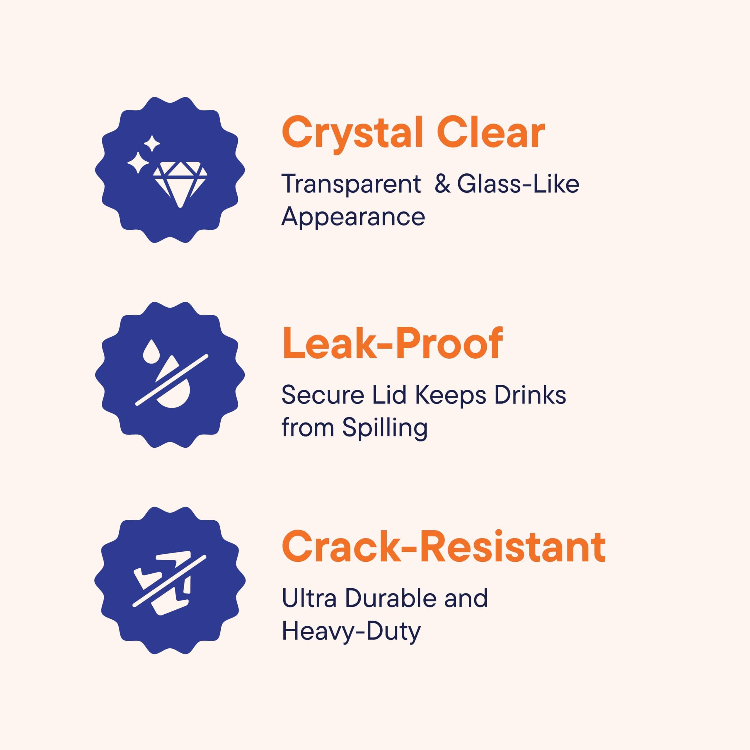 Stack Man 20 oz. Clear Cups with Strawless Sip-Lids, [50 Sets] PET Crystal Clear Disposable 20oz Plastic Cups with Lids