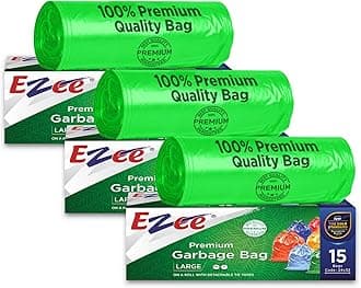 Ezee Premium Garbage Bags for Dustbin/Trash Bag | 45 Pcs | Large 24 X 32 Inches | 15 Pcs x Pack of 3