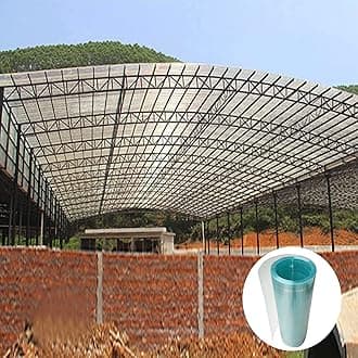 Polycarbonate Roofing Sheet, 0.8mm Waterproof and Flame Retardant Transparent Roofing Sheet Fiberglass Light Board for Outdoor Garden Greenhouse (Size : 1mx3m)