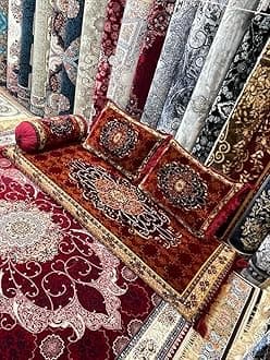 Luxury ProductArabic/Turkish/Afghani Floor Seating Sofa Couch,Floor Cushions,Arab Majlis sofa (Red)