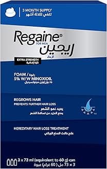 Regaine Men Foam 5% 60g Triple Pack, Advanced Hair Regrowth Treatment for Men, Minoxidil Foam for Thinning Hair, Easy to Apply, Clinically Proven Formula, 3 Month Supply